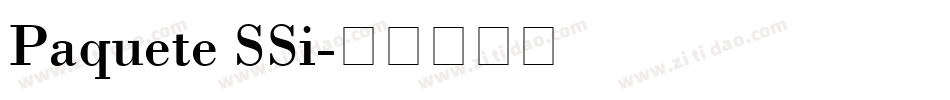 Paquete SSi字体转换